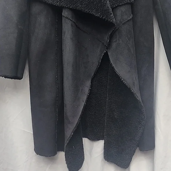 Chelsea And Theodore Large Coat Classy Warm Faux Fur Sherpa Lined - Picture 2 of 16